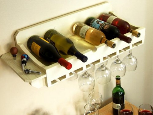 diy vertical wine rack