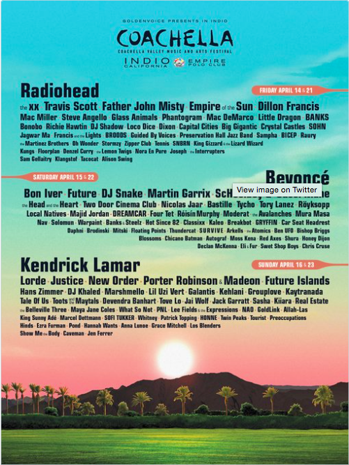 Coachella 2017 lineup